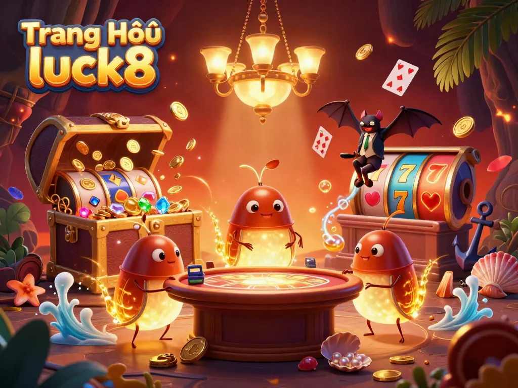 Experience thrilling excitement at Trang Chủ luck8 with vibrant glowworms lighting up an immersive casino scene.