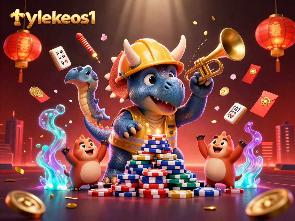 Experience thrilling games with tylekeos1 as charming dinosaurs engage in exciting casino fun.