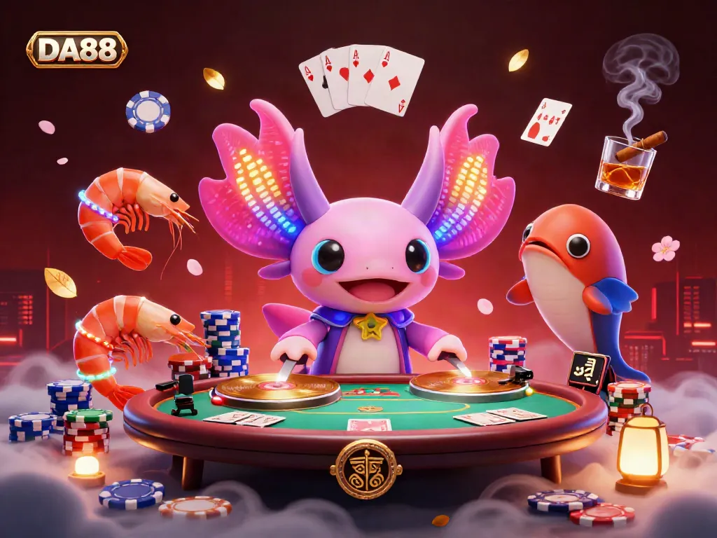 Experience winning moments with DA88 at a vibrant underwater casino scene featuring interactive gambling elements.