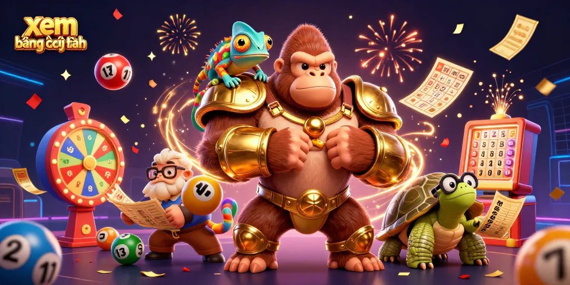Engaging scene showcasing xem bảng xếp hạng with exciting lottery elements and colorful characters vibrant in casino atmosphere.