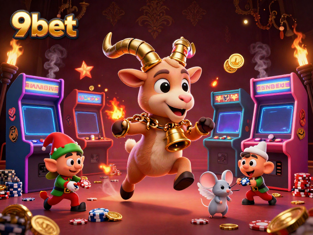 Engage with thrilling gaming at 9bet's holiday-horror casino featuring playful characters.
