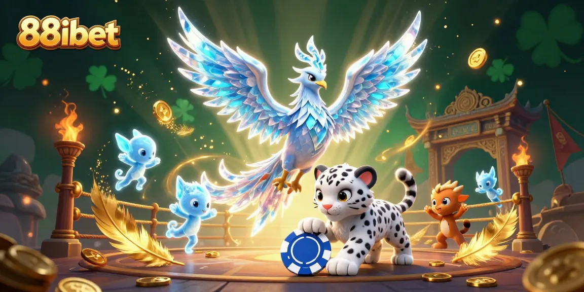 Experience the thrill of 88ibet with a vibrant gaming scene featuring unique characters and dynamic casino animations.