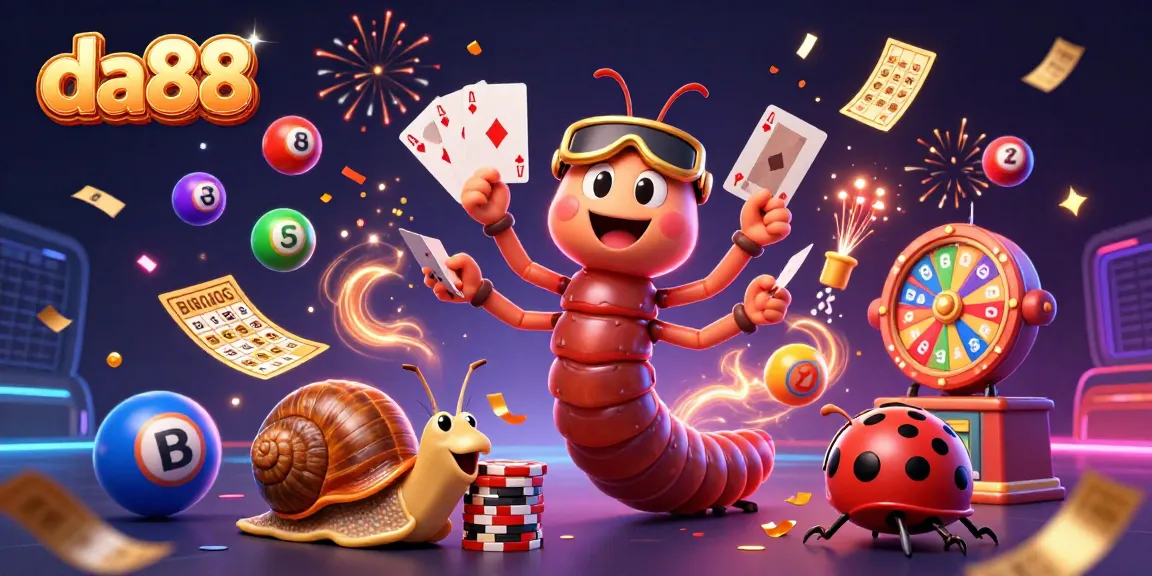 Experience the excitement of da88, featuring a captivating millipede dealer and vibrant lottery elements.