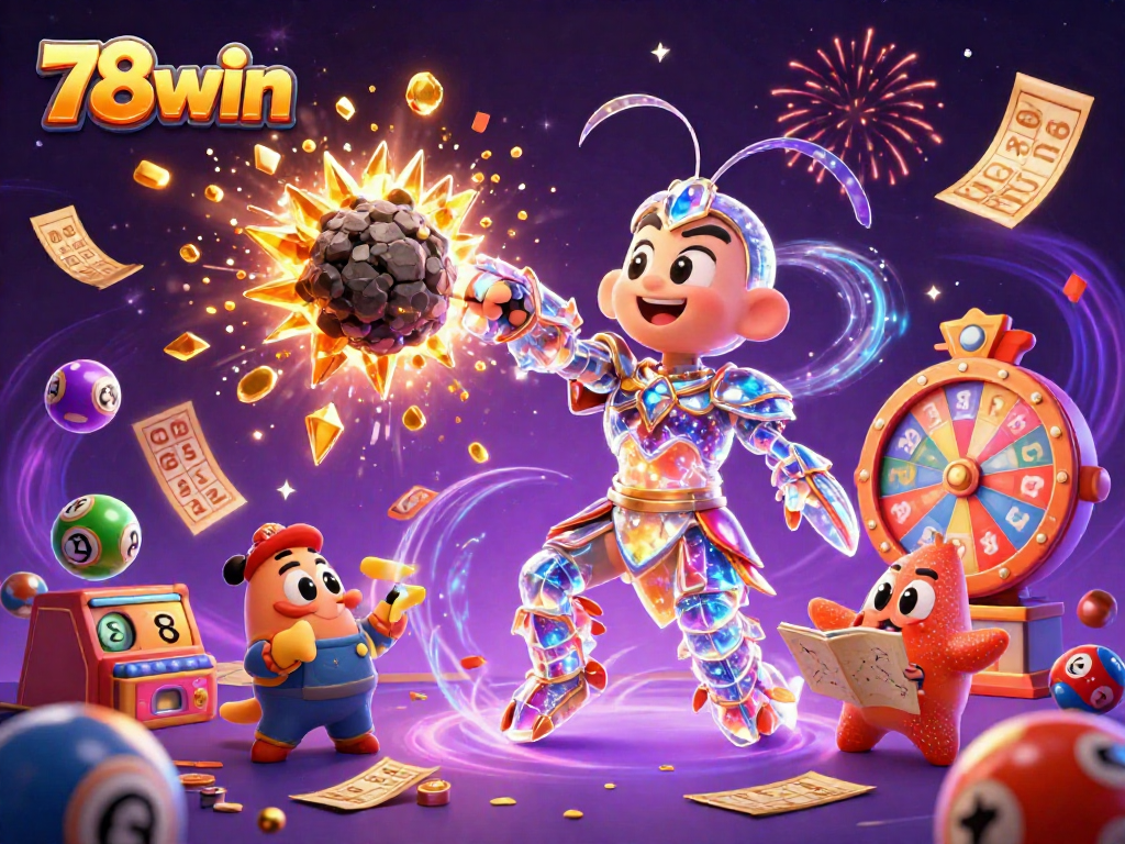 Experience thrilling excitement with 78win's dynamic 3D casino adventure featuring colorful elements and high-stakes action.