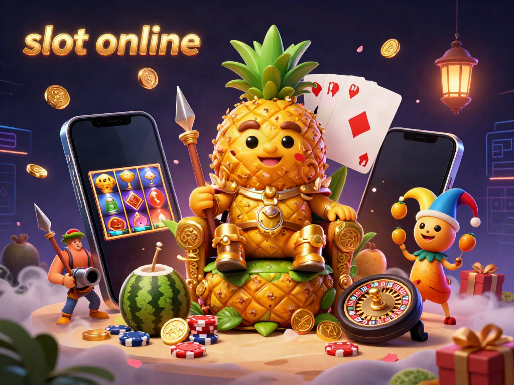 Spin the reels and experience excitement with slot online in a vibrant beach casino scene.