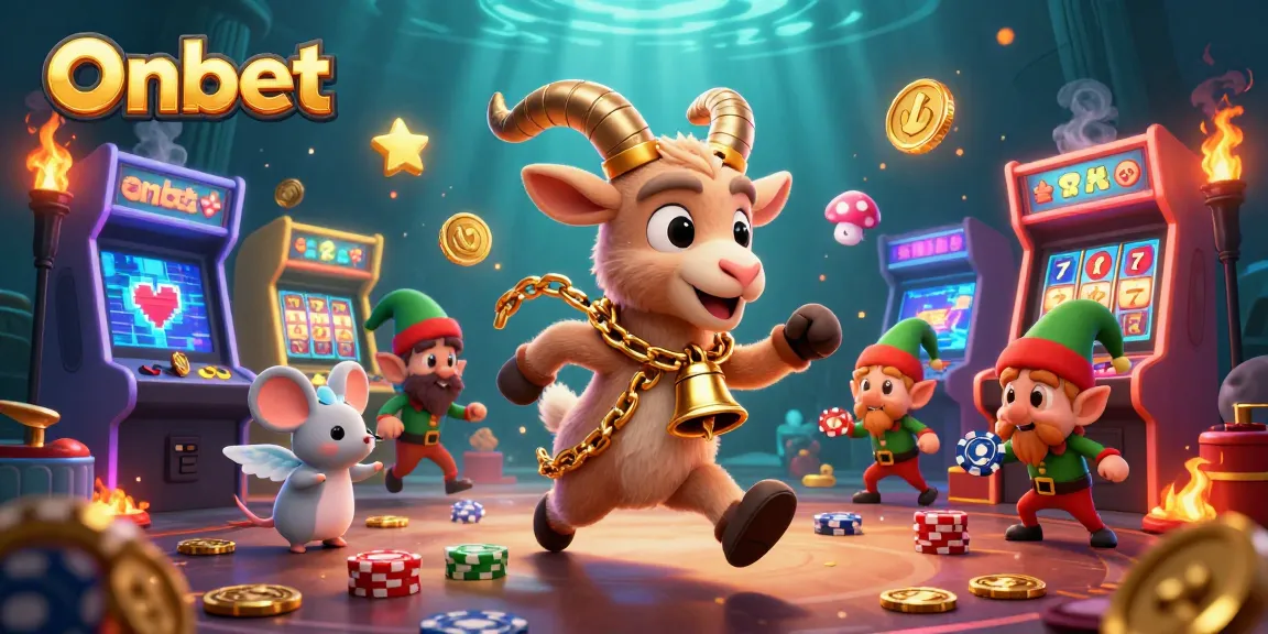 Engage in thrilling gameplay at Onbet with Krampus and chaotic casino scenes full of action.