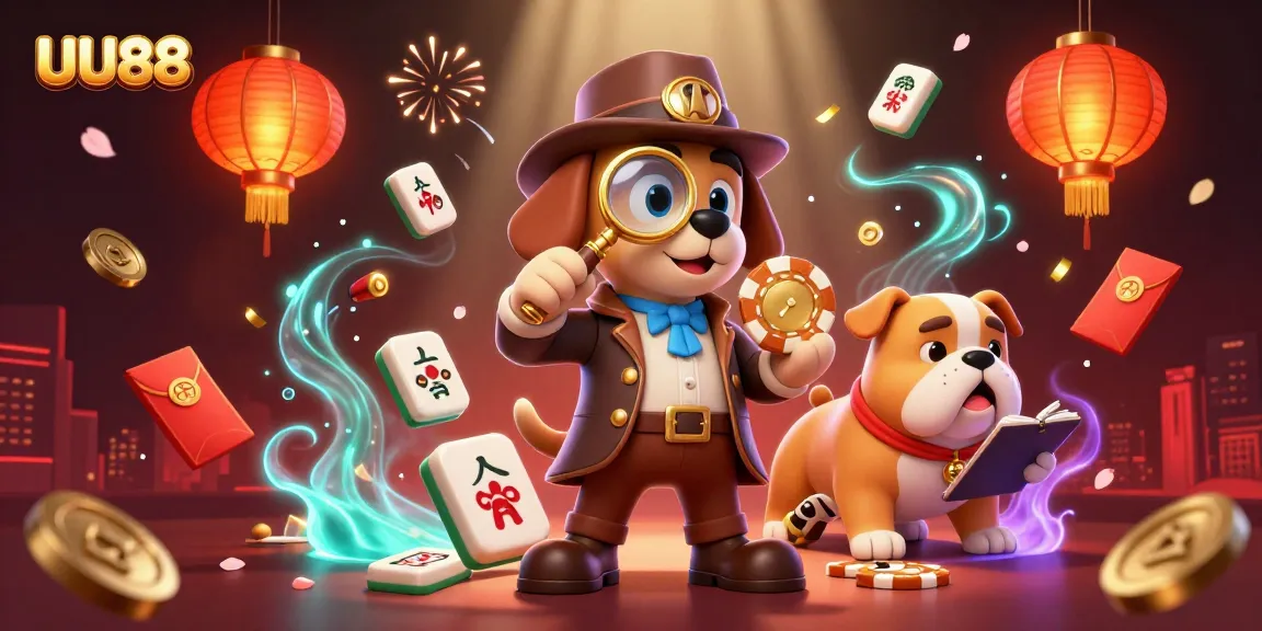 Join the adventure with UU88 as the detective and companion uncover treasures in a vibrant casino setting.