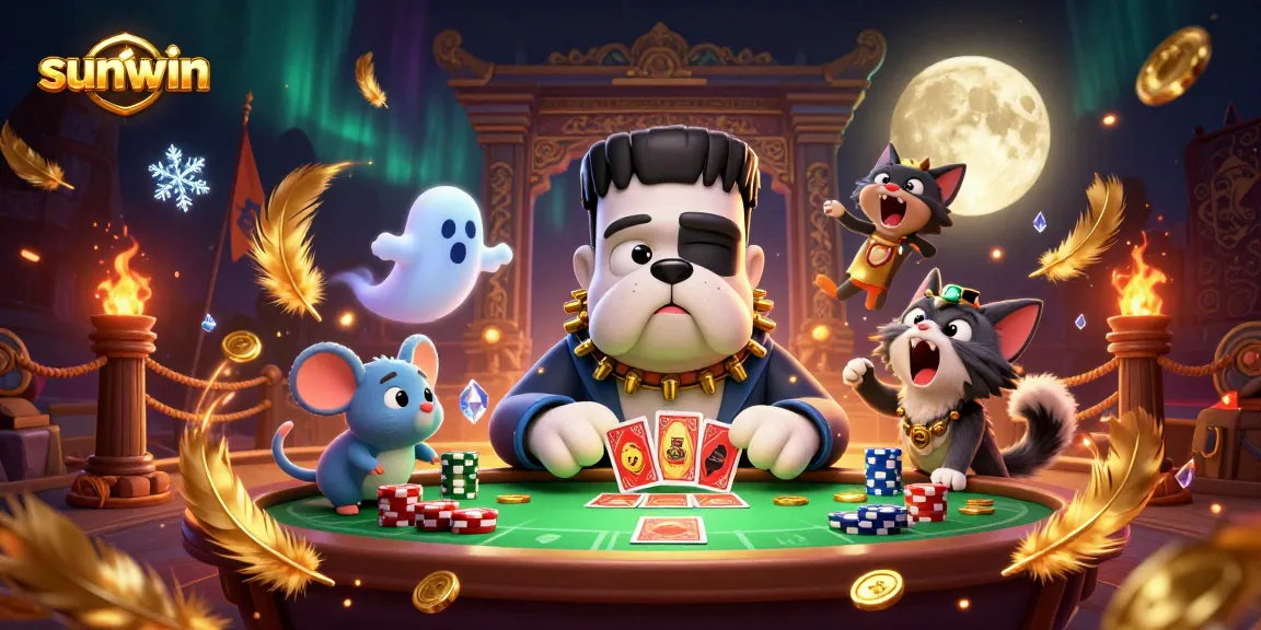 Experience thrilling gameplay with sunwin's undead dealer at a spooky casino table.