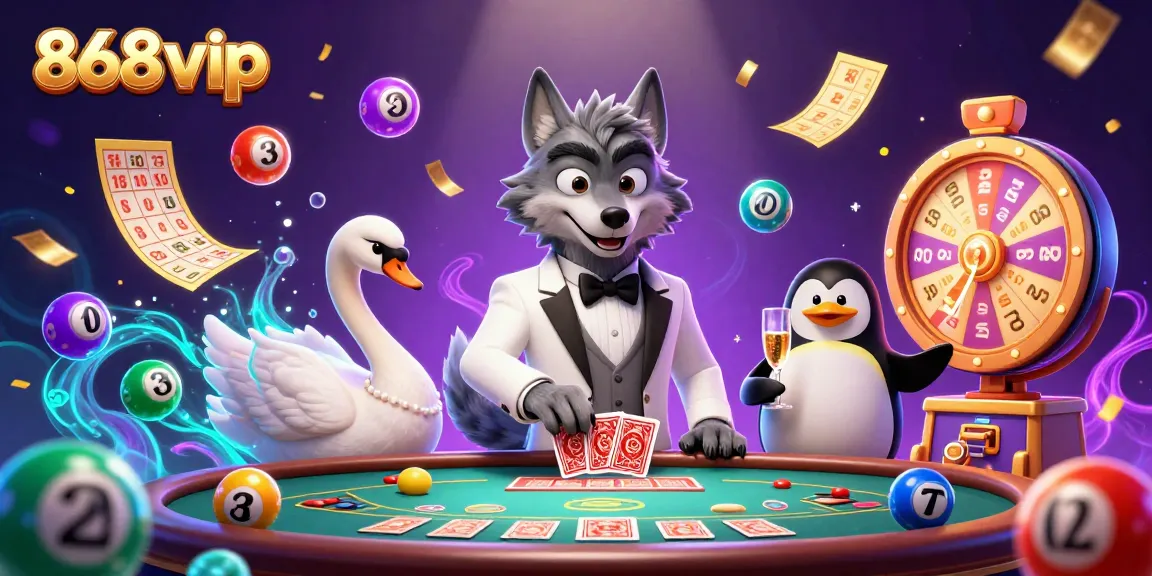 Experience thrilling gaming action with 868vip's vibrant 3D casino scene featuring animated characters and dynamic elements.