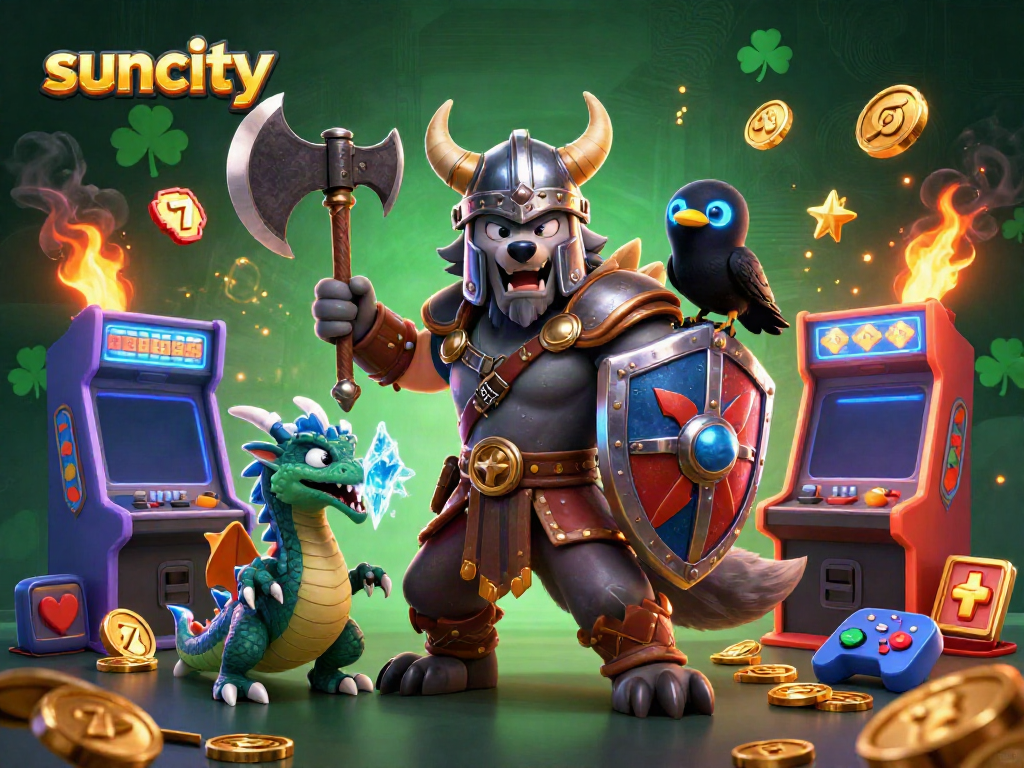 Experience thrilling action in suncity with brave characters amidst vibrant casino elements.