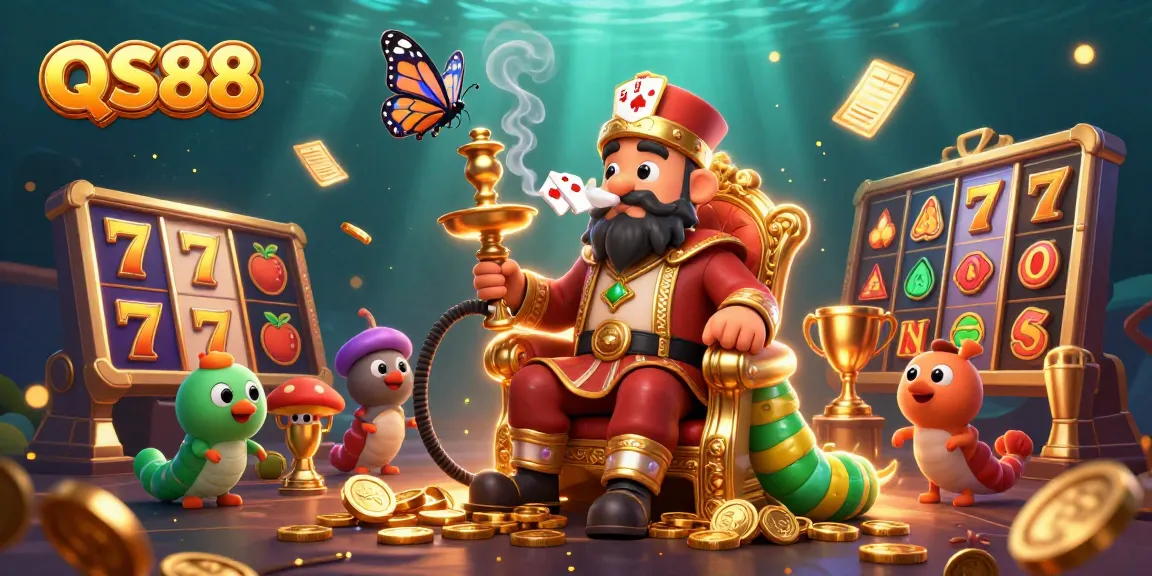 Experience the excitement of QS88 with a vibrant 3D scene featuring slot elements, showcasing dynamic gameplay.