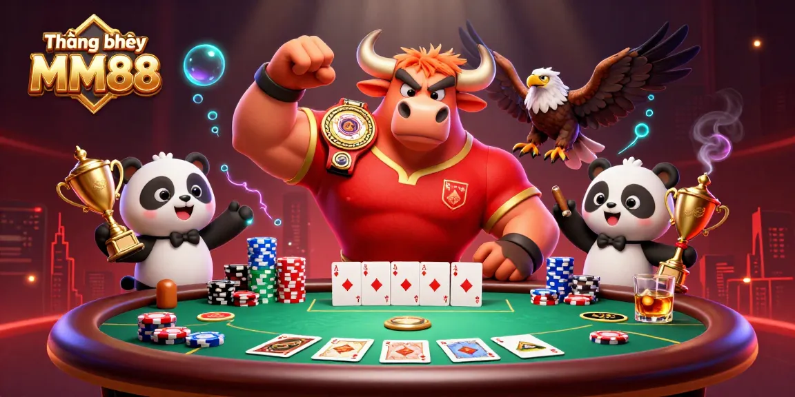 Experience the thrilling excitement of Thương hiệu MM88 with a victory celebration in a vibrant casino scene.
