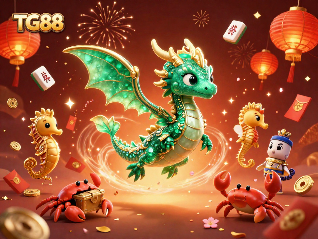 Experience online gambling excitement at TG88 with colorful 3D casino elements and vibrant visuals.