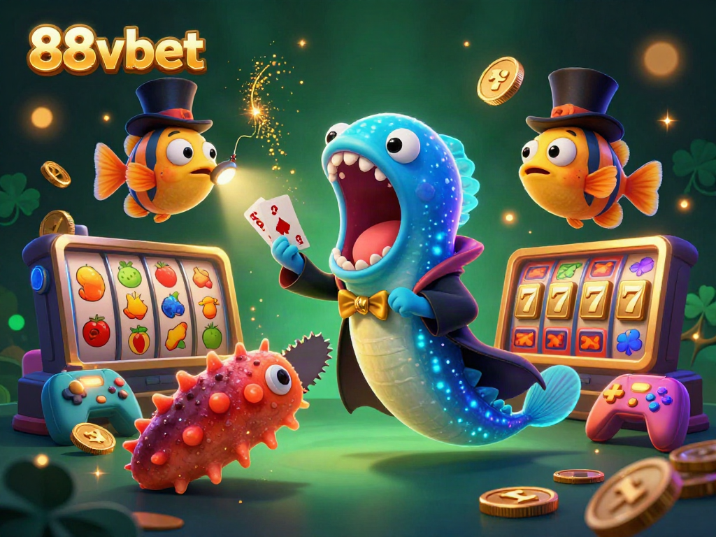Experience enchanting magic tricks with 88vbet showcased in a vibrant underwater casino scene.