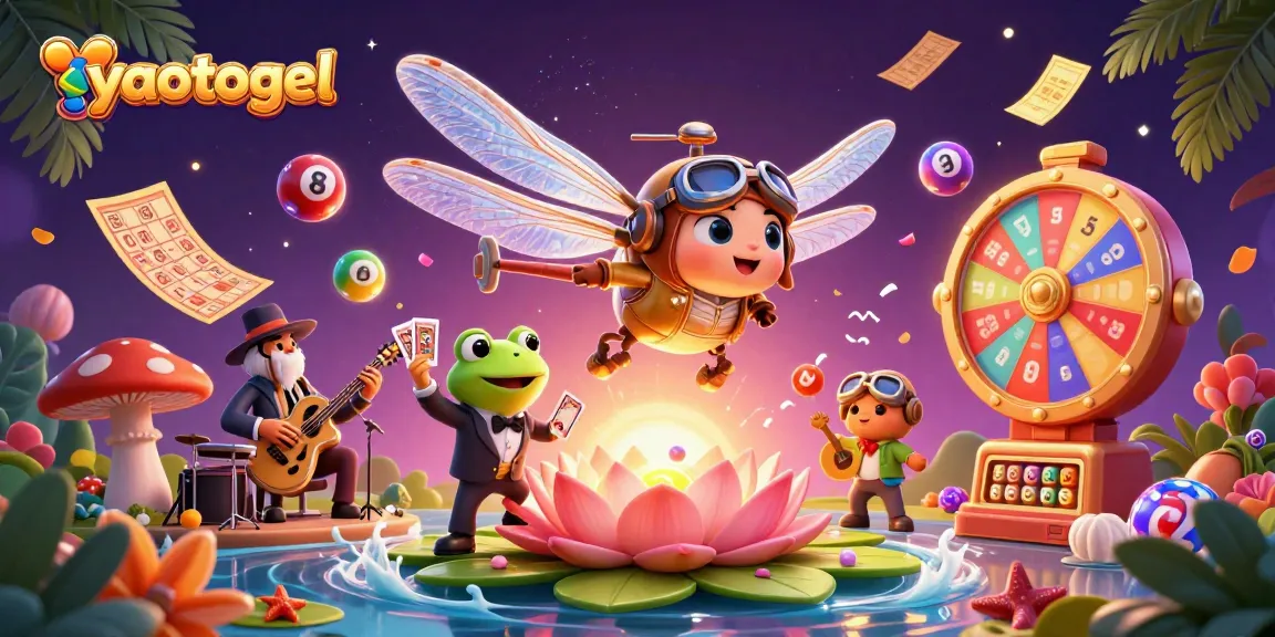 Experience yaotogel with vibrant casino elements and whimsical characters in a dynamic scene.