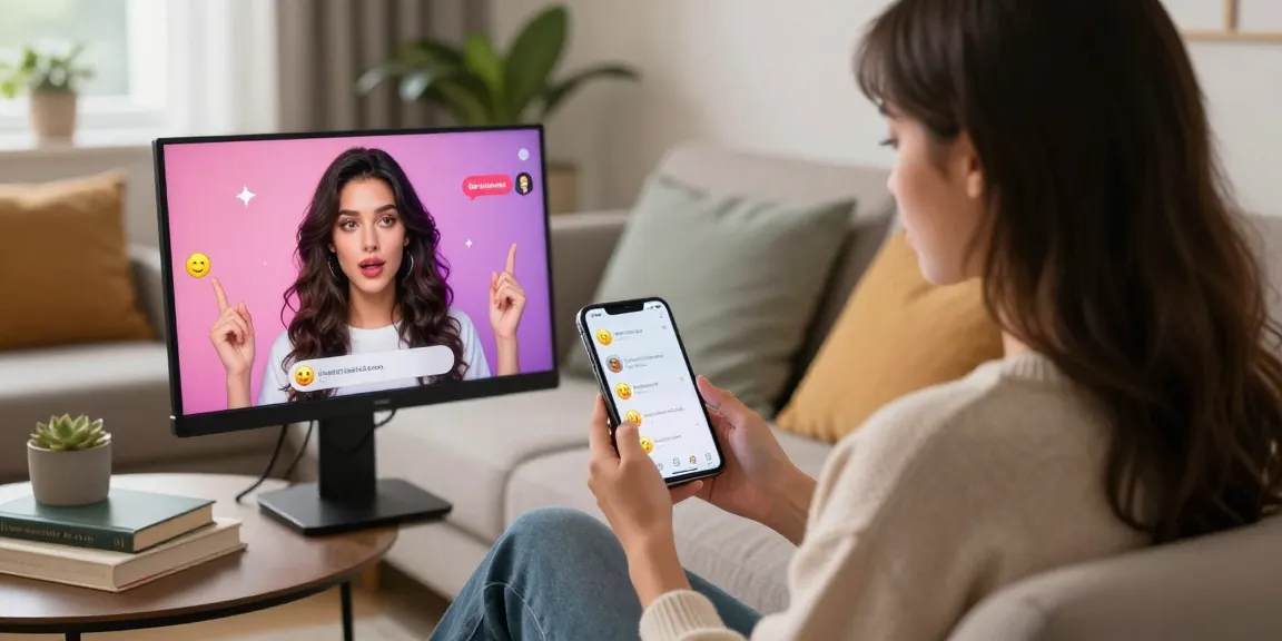 Interactive chat with a slut ai character, showcasing engaging user experience in a cozy setting.