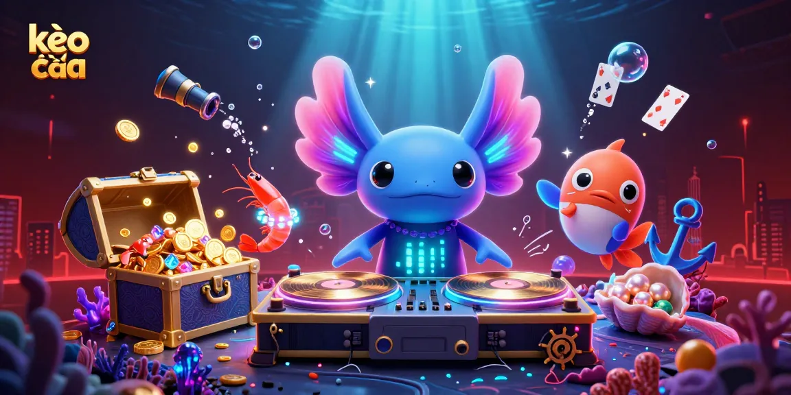 Experience thrilling betting action with kèo nhà cái, featuring vibrant underwater gambling characters and elements.