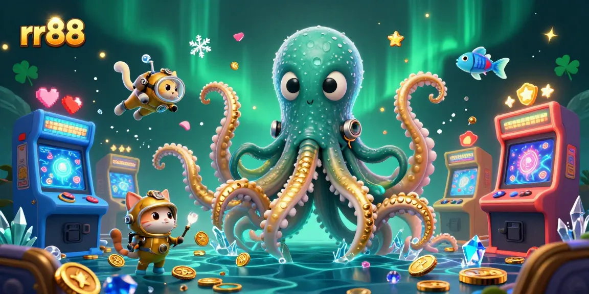 Join the thrilling world of rr88 with a kraken, diving cat, and rich gaming elements!