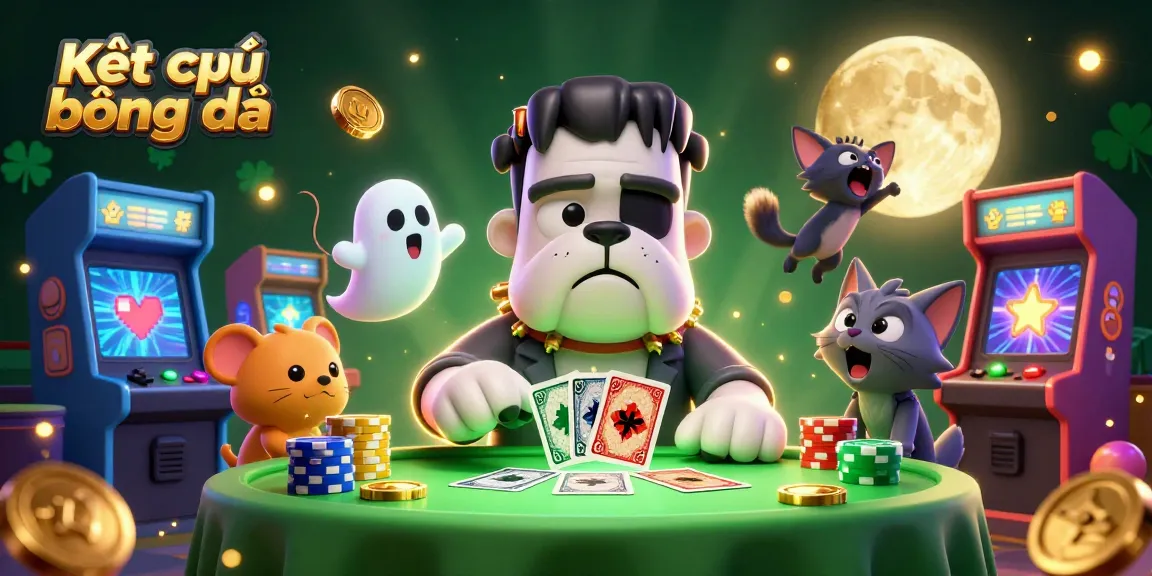 Engage with Kết quả bóng đá in this dynamic casino scene featuring gambling characters and vibrant game elements.