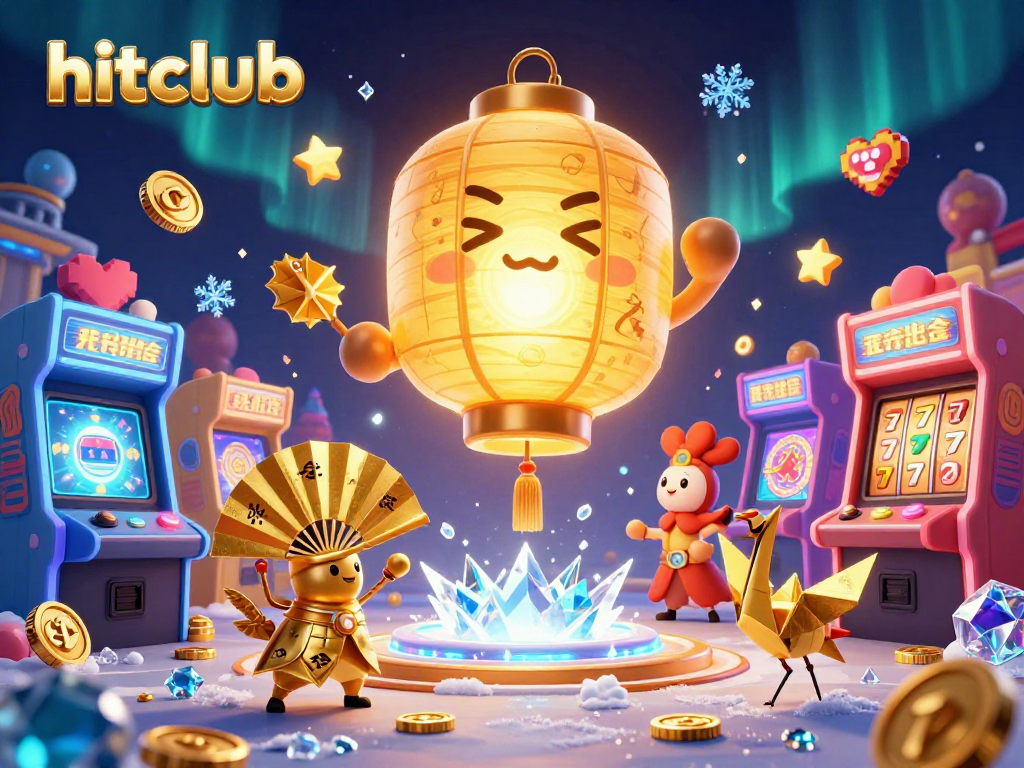 Hitclub’s vibrant casino scene illustrates thrilling slots and gaming energy.