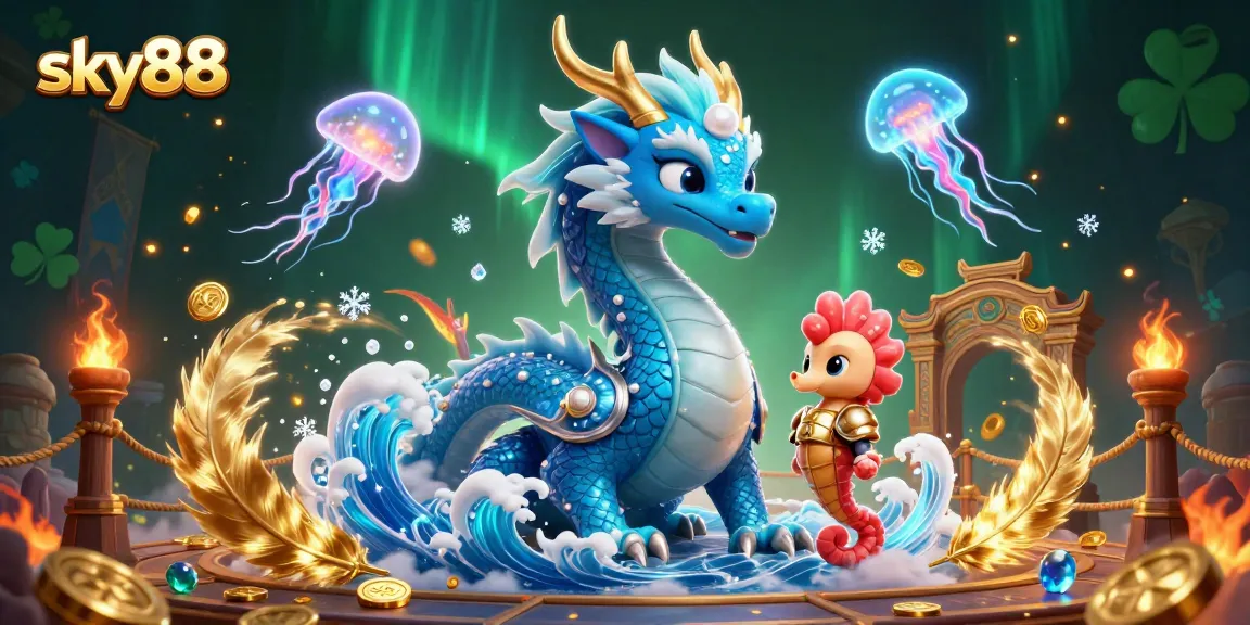 Engage in thrilling gameplay at sky88, featuring vibrant characters and dynamic casino elements.