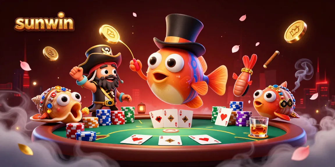 Experience thrilling sunwin gameplay with vibrant characters in a dynamic casino setting.