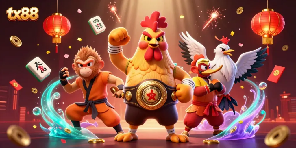 Experience the energy of casino gaming with tx88 featuring vibrant characters and dynamic elements.