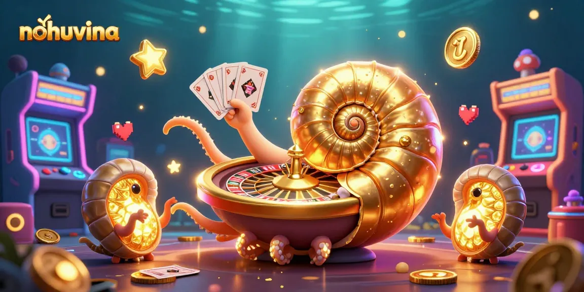 Engage in thrilling casino play with nohuvina's vibrant 3D scene of action and excitement.
