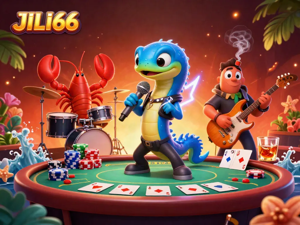 Experience the excitement of JILI66 with a 3D electric eel DJ in an underwater casino.