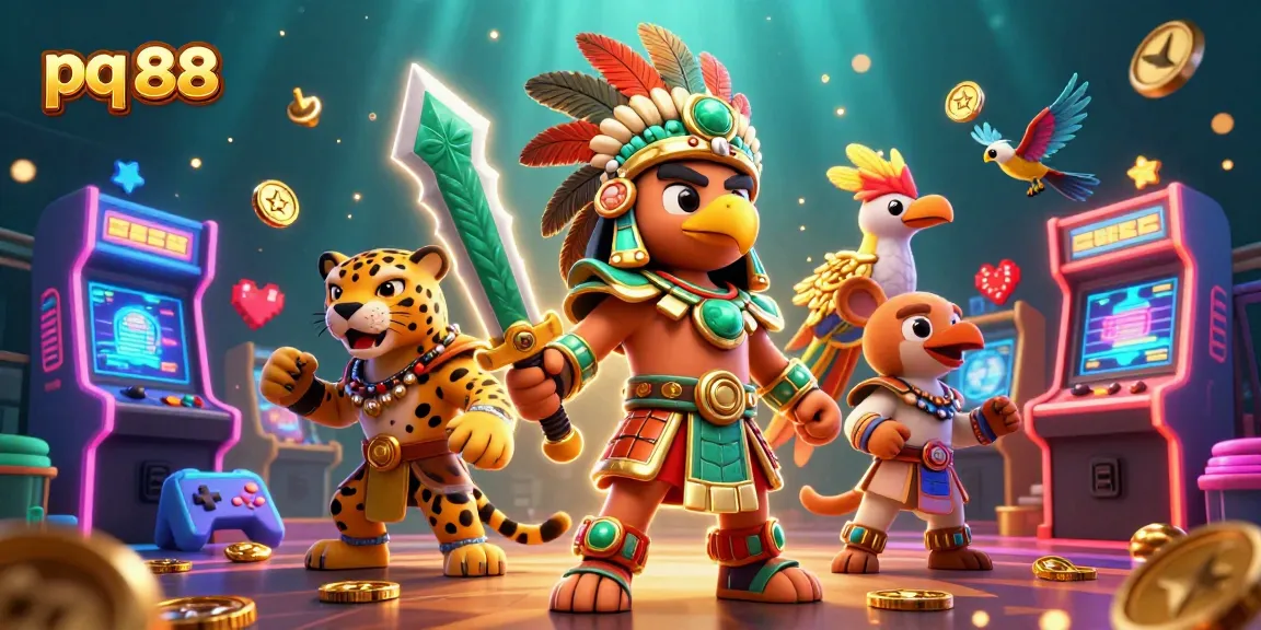 Experience thrilling gameplay at pq 88 with vibrant elements and dynamic characters in a casino setting.