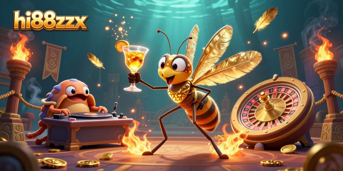 Experience the thrilling action of hi88zzx with a vibrant casino scene featuring unique characters and elements.