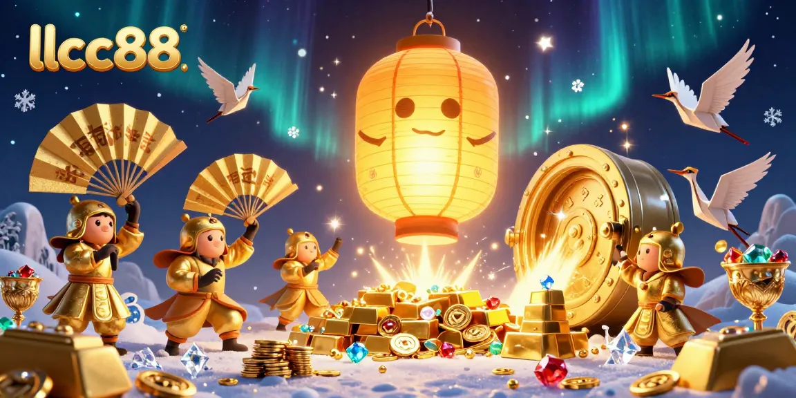 Experience the excitement of lclc88's vibrant casino atmosphere with glowing treasures and dynamic characters.