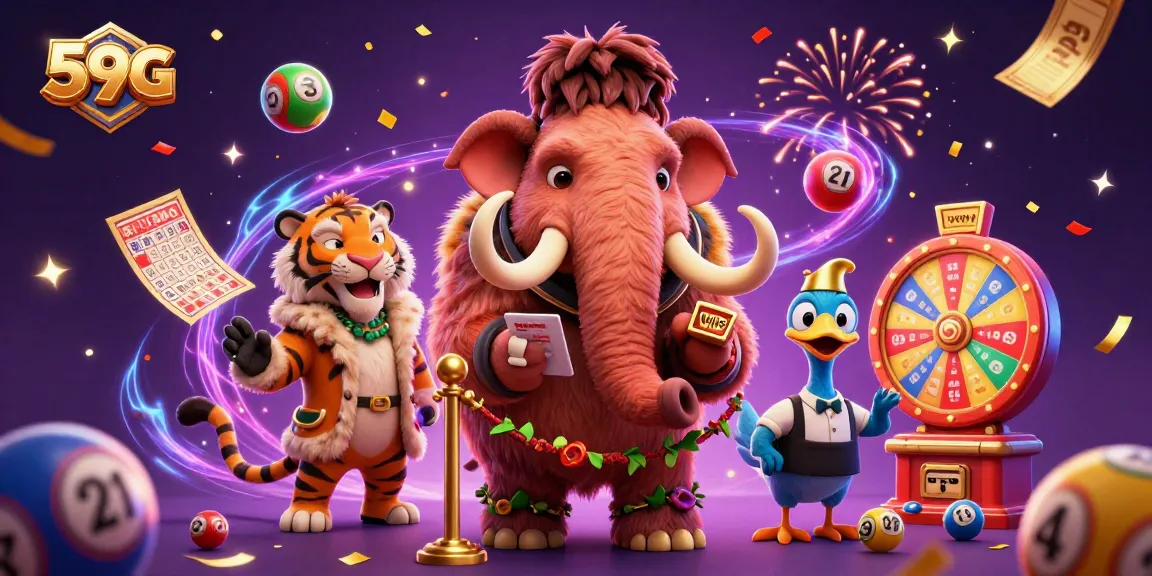 Bet on excitement at 59G with vibrant lottery balls and thrilling casino elements