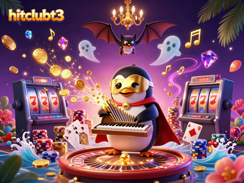 Experience the thrill of gaming with hitclubt3's vibrant illustration of an exciting casino scene.