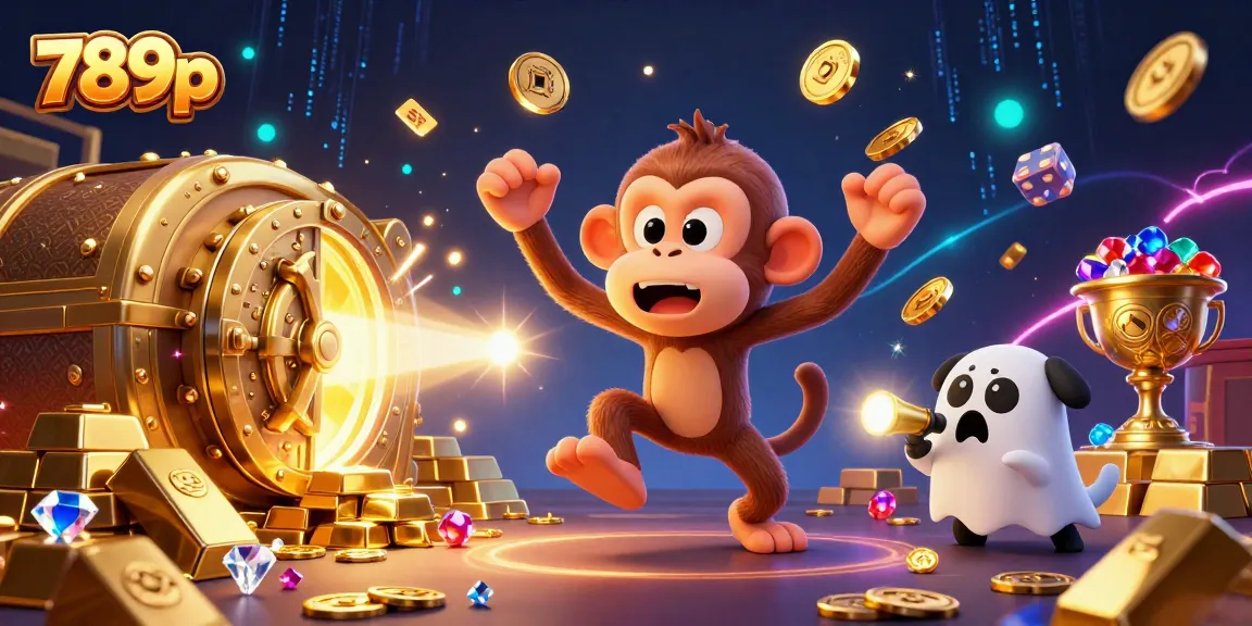 Engage with 789p's thrilling casino adventure featuring a playful poltergeist monkey and a brave puppy.