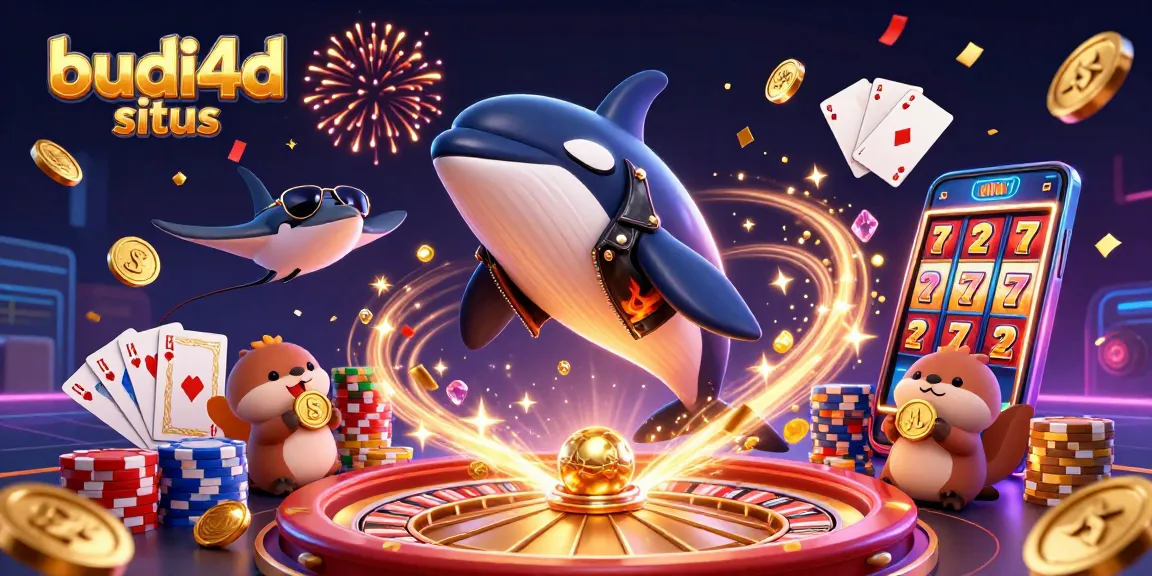 Experience exciting moments at budi4d situs with vibrant sea creatures and golden coins filling the gaming atmosphere.