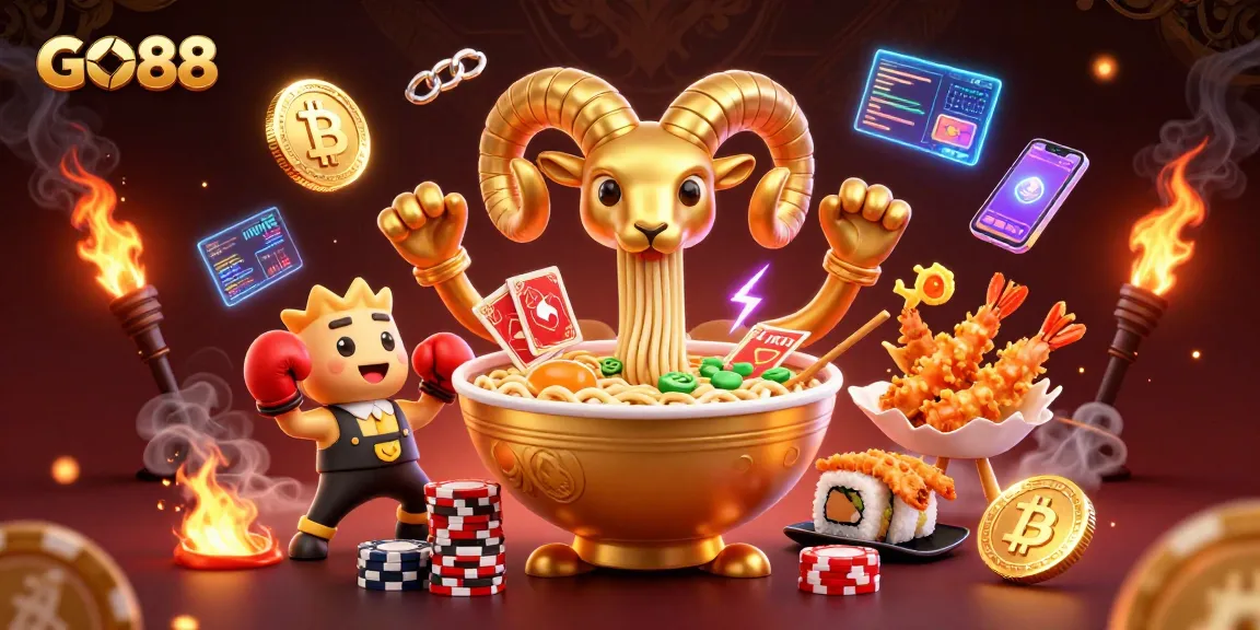 GO88's thrilling online casino offers vibrant 3D characters engaging in gambling action.