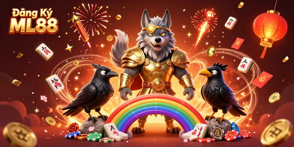 Engage in thrilling gameplay with Đăng Ký ML88 through vibrant casino-themed illustration.
