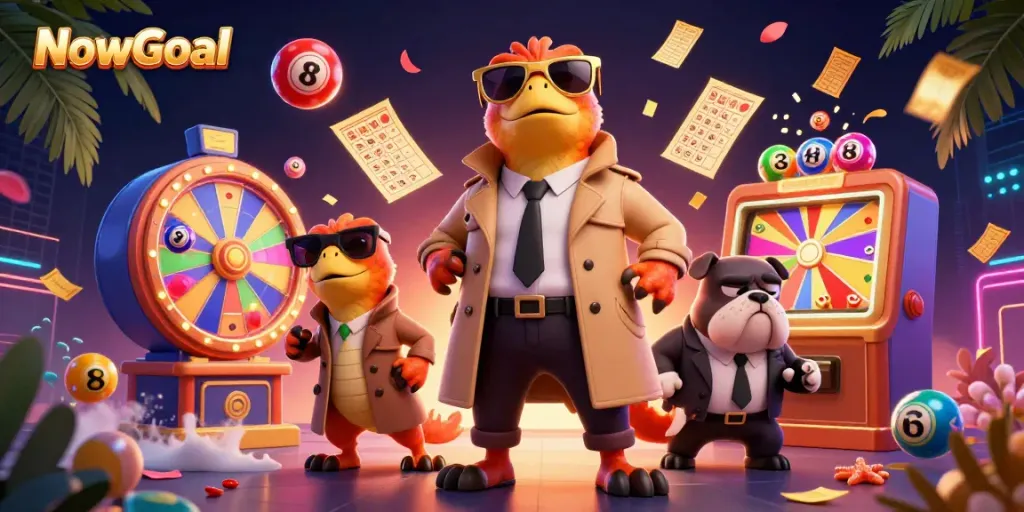 Experience thrilling moments with NowGoal's vibrant gambling scene featuring raptors in disguise.