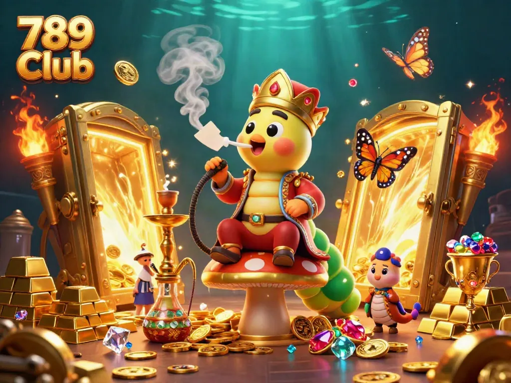 Experience the excitement of 789 Club with a dynamic 3D scene featuring a unique character and casino elements.
