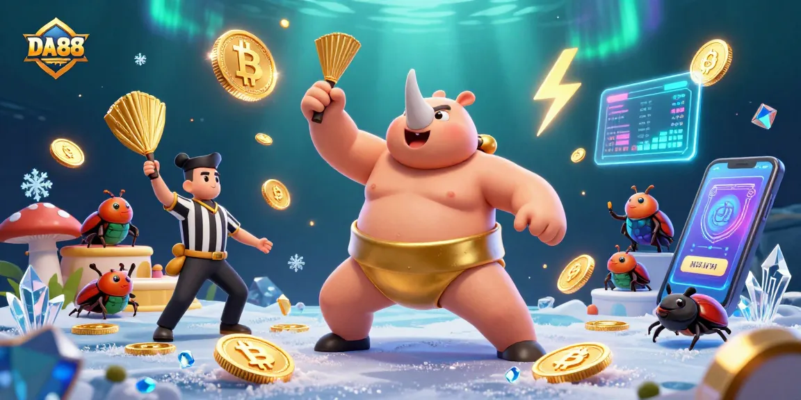 Engage with DA88 through a thrilling 3D sumo-inspired casino adventure featuring coins and crypto elements.