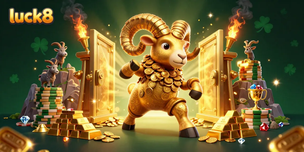 Win big with luck8 in this captivating casino scene filled with golden treasures and exciting elements.
