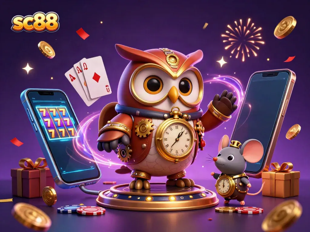 Experience thrilling gaming at sc88 with vibrant slot games and modern casino elements.