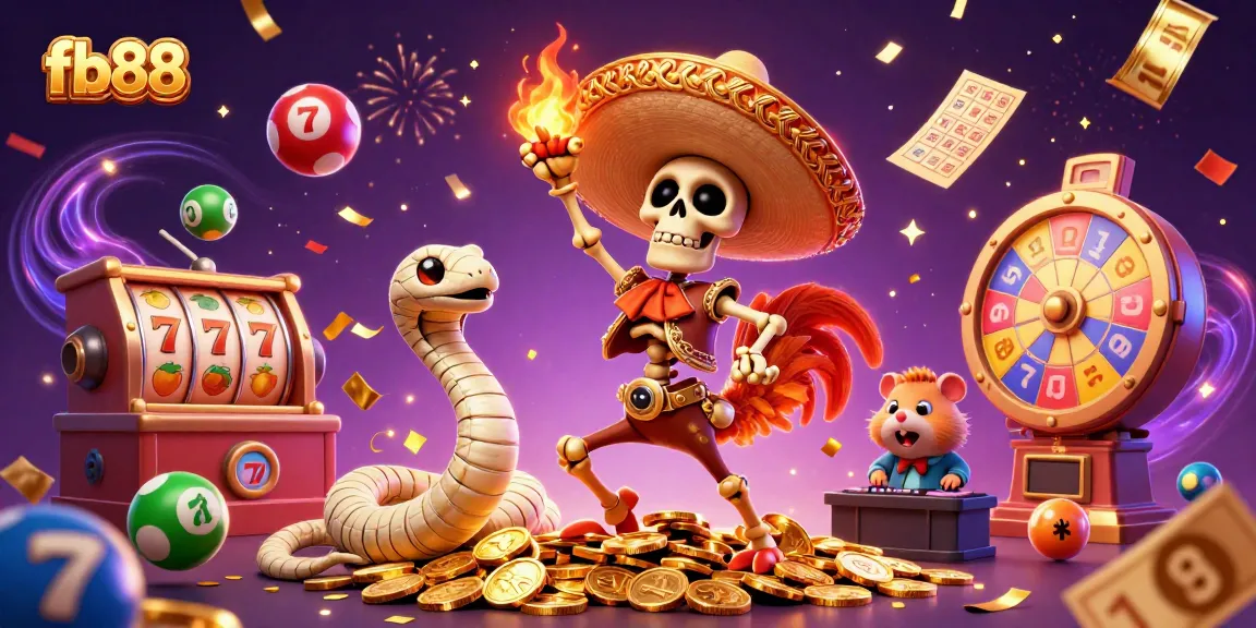 Experience the thrill of winning at fb88 with vibrant casino-themed characters celebrating with golden coins.