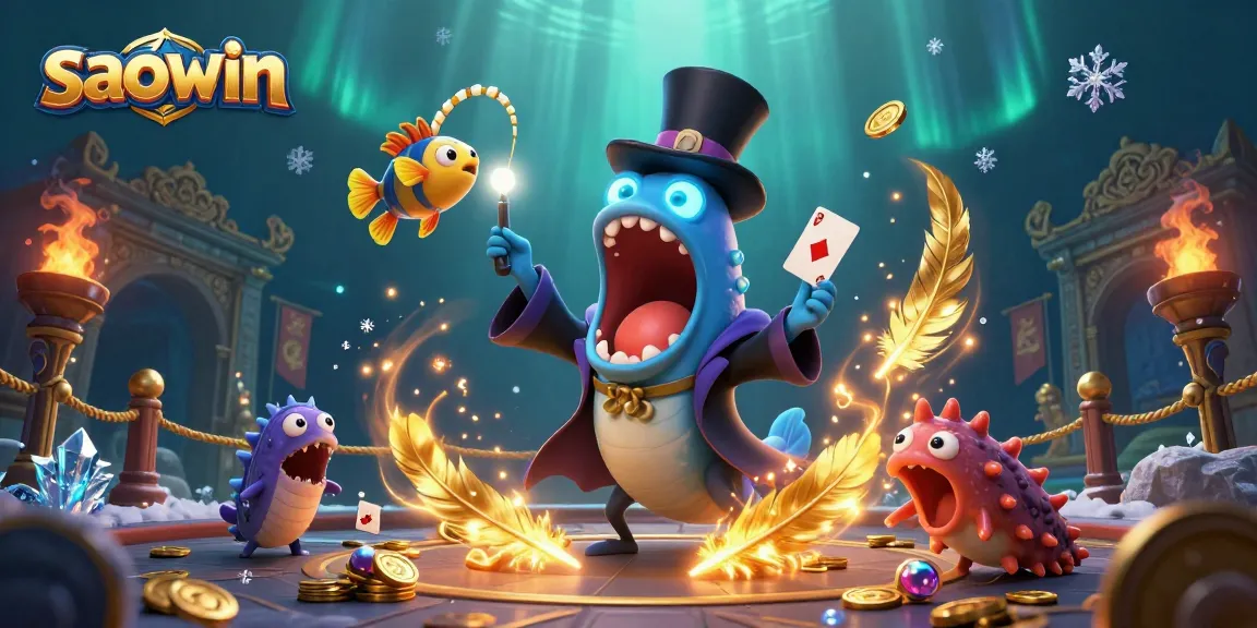 Engage in rewarding gaming experiences at saowin with vibrant deep-sea characters and casino elements.