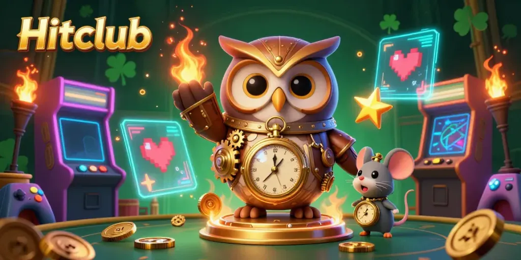 Celebrate big wins at Hitclub with vibrant steampunk casino visuals and 3D elements.