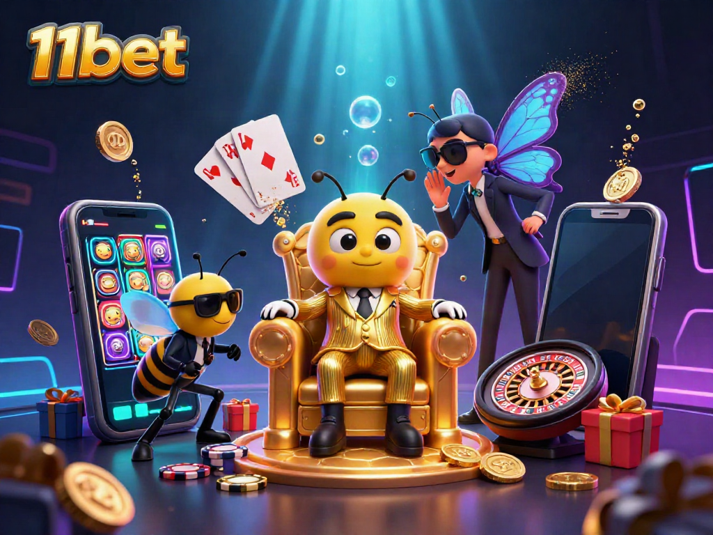 11bet's colorful gaming scene showcasing a dynamic casino environment with engaging elements.