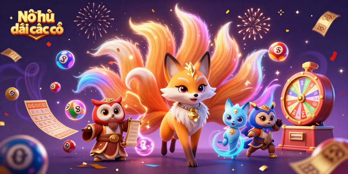 Nổ hũ đại dịch xác sống offers vibrant animations of colorful lottery balls and characters celebrating big wins.