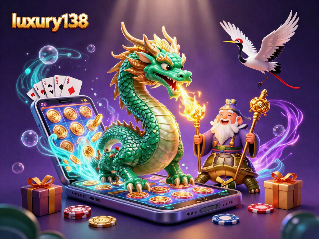 Experience the thrill of gaming with luxury138, featuring vibrant characters and engaging game elements.