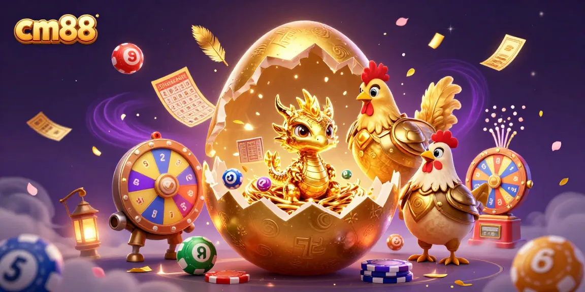 Experience thrilling moments at cm88 with vibrant lottery balls and a majestic golden dragon